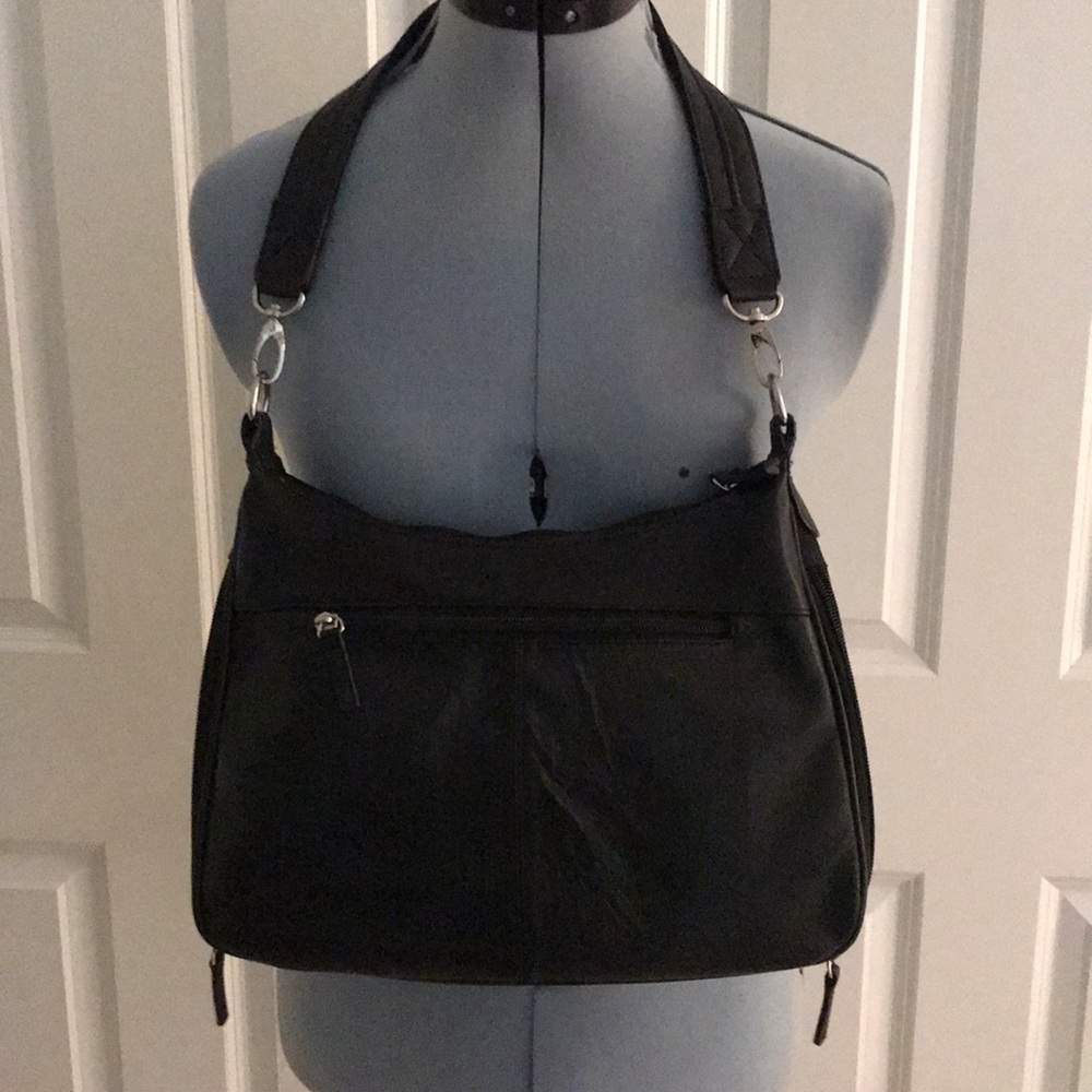 Gun Totin’ Mamas Black Leather Concealed Carry CCW Purse Handbag